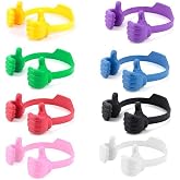 BUTEFO Thumbs up Cell Phone Holder Adjustable Silicone Tablet Stand Portable Desktop OK Stands Compatible for iPhone iPad Samsung Motorcycle Google TCL (Multi Colors, 8)