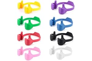 BUTEFO Thumbs up Cell Phone Holder Adjustable Silicone Tablet Stand Portable Desktop OK Stands Compatible for iPhone iPad Samsung Motorcycle Google TCL (Multi Colors, 8)