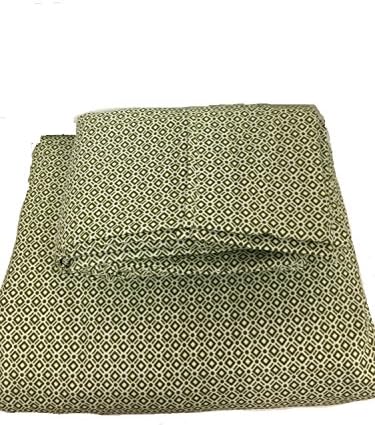 King size Printed 4 Piece Bed Sheet set brushed microfiber 1800 Bedding - Wrinkle, Fade, Stain Resistant - Hypoallergenic -(king, sage) By United linens