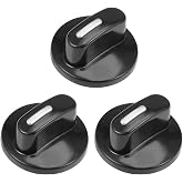 uxcell Timer Knobs Range Replacement Knobs Time Control Knob Round Half Shaft for Electronic Microwave Oven Cooker 3pcs
