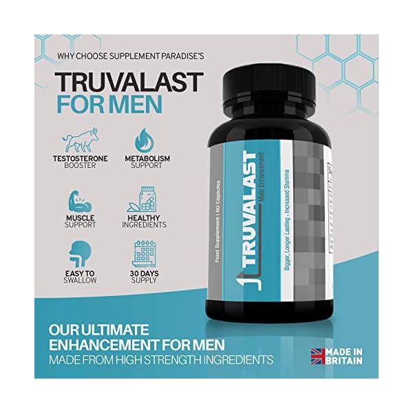 Truvalast-Male-Enhancement-60-Capsules-Pills-for-Men-Vegan-Vegetarian-Friendly-SUPPLEMENT-PARADISE Truvalast Male Enhancement (60 Capsules) - Pills for Men - Vegan & Vegetarian Friendly - SUPPLEMENT PARADISE