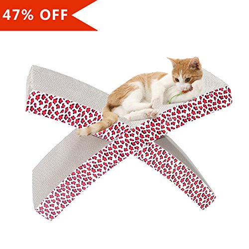 Cat Hammock Scratcher, Invironment Easy Life Cat Scratch and Rest, Scratching Lounge Pads Bed for Kitties with Catnip
