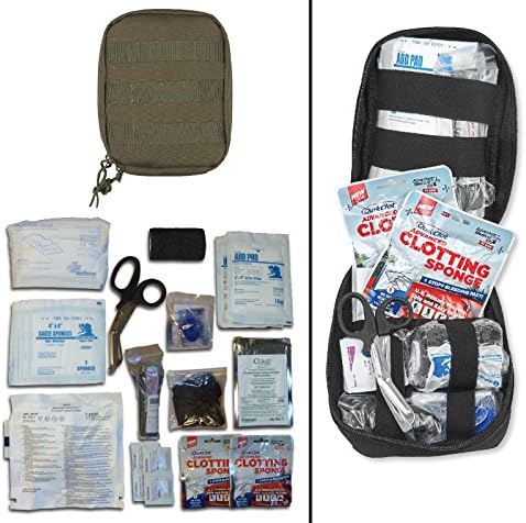 IFAK/Gunshot Trauma Kit MOLLE Carrying Pouch Storage Case, OD Olive Drab Green