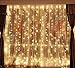DLPIN 304 LED Christmas Lights Linkable Window Curtain String Lights UL Safe Fuse Saving Settings for Wedding Home Party Decorations - 9.8FT Warm White