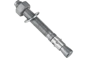 Horiznext 3/4 x 6-1/4 inch Wedge Concrete Anchors kit Galvanized Carbon Steel, Expansion Screw Bolt Heavy Duty Fasteners for Masonry Concrete (Pack of 5)