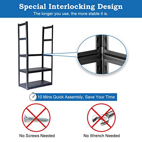 Raybee 5Tier Storage Shelves for Garage Heavy Duty Steel Garage