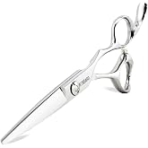 KINSARO 5.5 in Barber Hair Cutting Scissors 440C Professional Hair Shears | Razor Blades,Very Sharp, Long Service Life, Classic Japan Style, For Men or Women Hair, For Hairdresser, Barber or Home Use