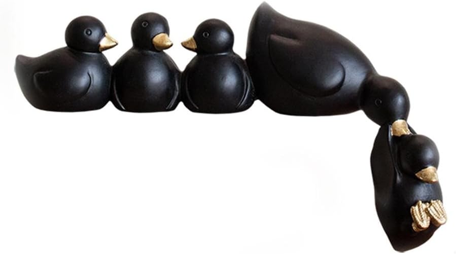 Sculpture Desk Ornament Duck Mother and Baby Statue Resin Modern Art Entertaining Decor Coffee Table Home Office SUNGL