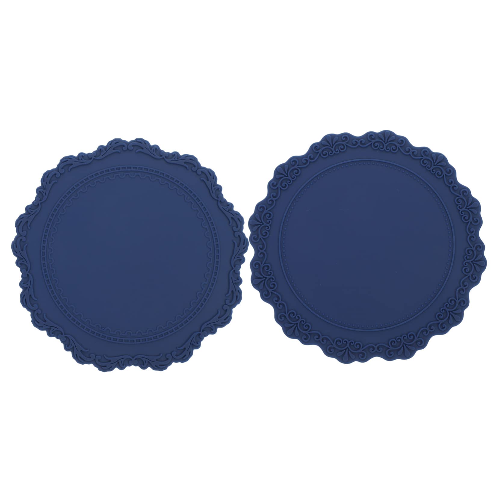 AUTSUPPL 2pcs Silicone Placemat Silicone Place Mats Embossed Kitchen Place Mats Table Supplies Embossed Table Mats Dining Decorations Kitchen Supplies Decors