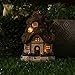Hannah’s Cottage Fairy Garden House Outdoor Statue with Solar Lights, Polyresin Garden Figurine for Outdoor Decoration (Outdoor Paradise)