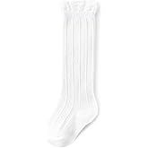 American Trends Baby Knee High Socks - Girls & Boys Newborn to Toddlers - Ruffled Tube Socks