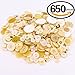 Swpeet 650 Pieces Assorted Sizes Resin Buttons 2 and 4 Holes Round Craft Buttons for Sewing DIY Crafts Manual Button Painting (Shell Color)