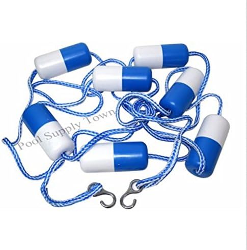 TNS STORE 18' Feet Swimming Pool Safety Divider Rope &amp; Float Line with Stainless Hook