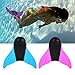 GOALUKK Mermaid Tails for Swimming Training Diving Swim Fin with Monofin for Kids and Adults(Pink Blue Black) (Blue, Large fit for adults)