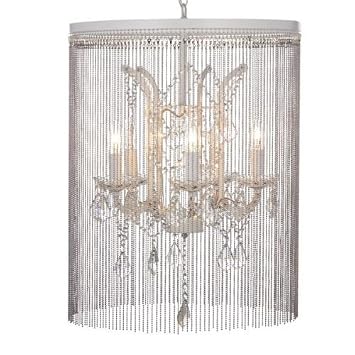 Kasandria Kronleuchter Chains Weiss Lampe Mit Vorhang Aus