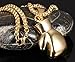 Hamoery Men Women Punk Stainless Steel Boxing Glove Chain Pendant Necklace