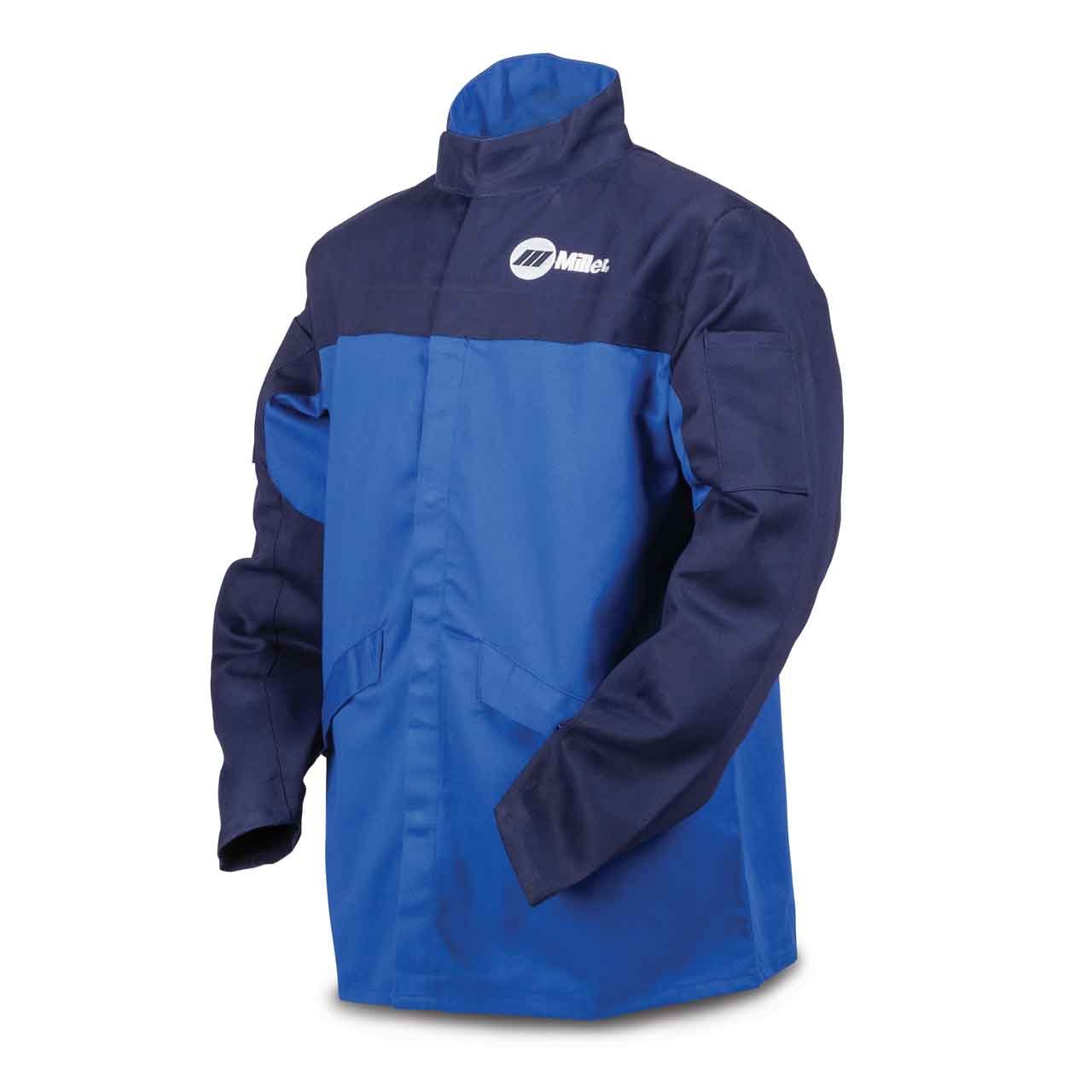 Chaqueta de soldadura, Royal/NVY, Ctn INDURA, XL