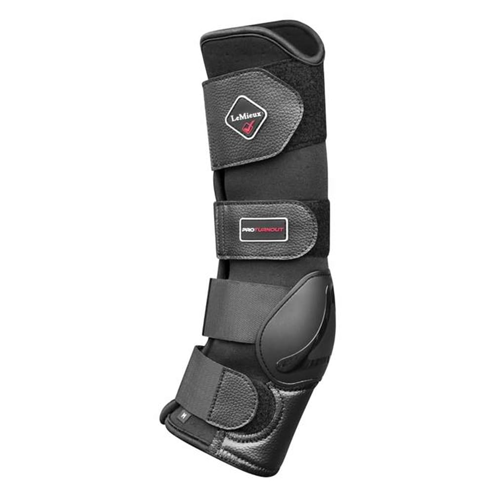 LeMieux Turnout Horse Boots - Protective Gear and Training Equipment - Equine Boots, Wraps & Accessories (Black - Medium)