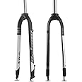 BOLANY Bike Rigid Suspension Forks 1-1/8" Threadless Straight Steerer Universal 26/27.5/29" Disc Brake 9mm QR MTB Front Forks Aluminum Alloy Super-Light Bike Forks