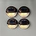 Outdoor LED Solar Wall Lights, Dusk to Dawn, Wireless, Waterproof, Batteries Included, Brown Security Fence Lights by LampLust - Pack of 4