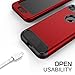 NabeCase Shockproof Case for iPhone 7 Sturdy and Durable and Slim Fit Case for iPhone 7, Red Black