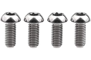 Wanyifa 4Pcs Titanium M5 x 12mm Holder Torx Head Bolt Screw for Bicycle Water Bottle Cage (Normal Titanium)