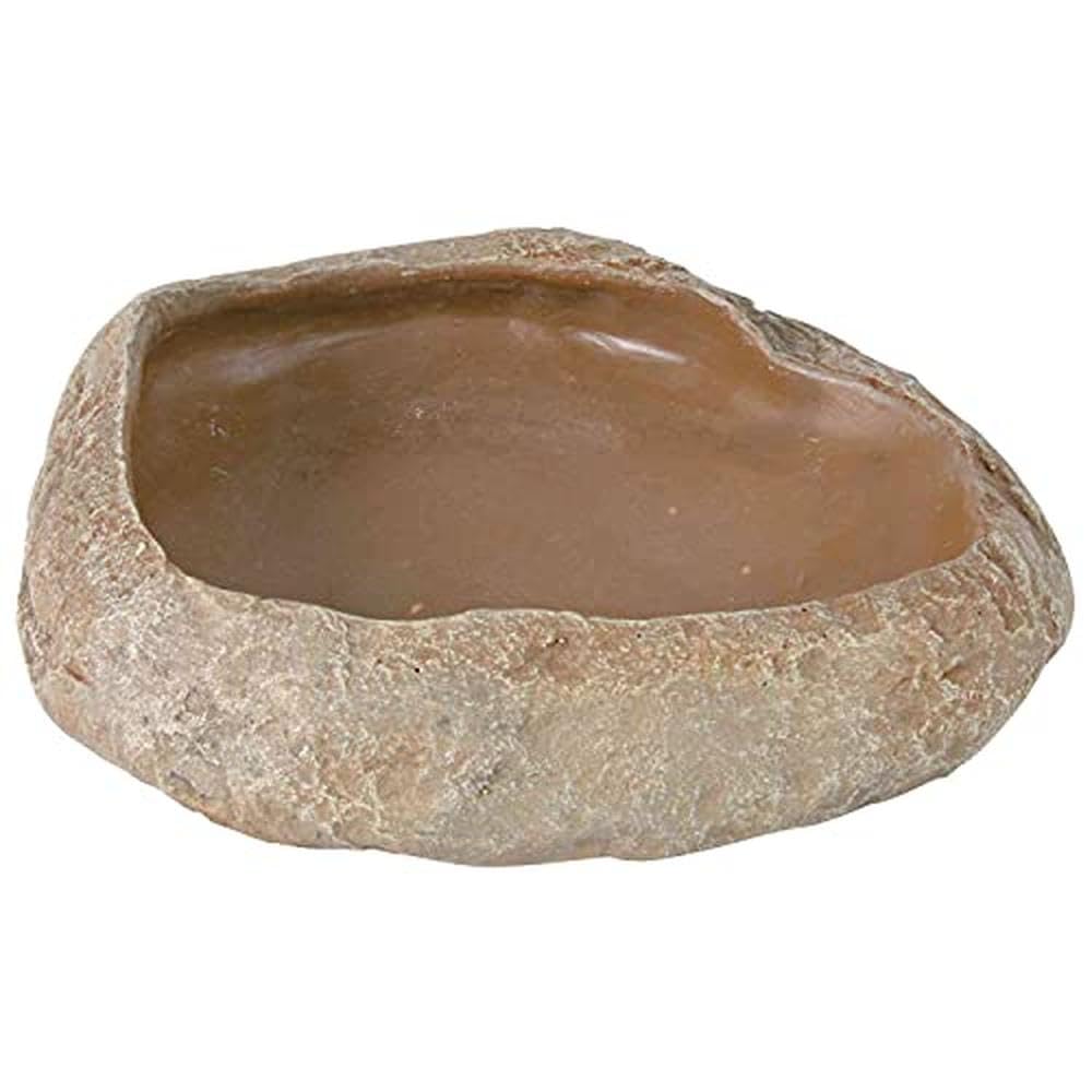 TRIXIE Reptile Steppe Rock Decoration Water and Food Bowl, 19 x 5 x 16 cm