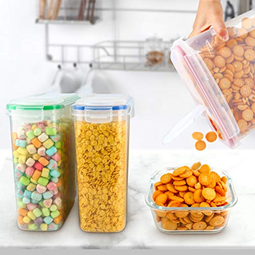 Cereal Container,MCIRCO Food Storage Containers,Airtight Flour Containers Keeper Set of 4