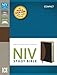 NIV Study Bible, Compact, Imitation Leather, Tan/Burgundy, Red Letter Edition (Small Print)