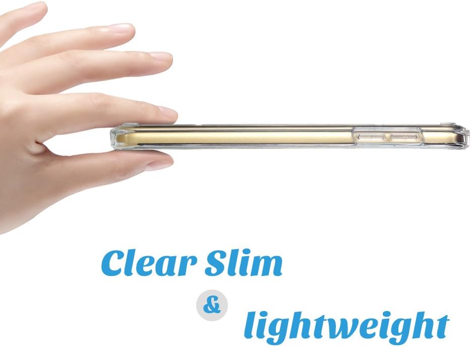 ULAK Soft TPU Bumper PC Back Hybrid Case for iPod Touch 6/iPod Touch 5/iPod Touch 7 - Retail Packaging - Clear Slim