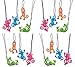 Lot of 16 Monkey Necklaces ~ Beautifully Assorted Neon Colors - Party Favors/Gifts