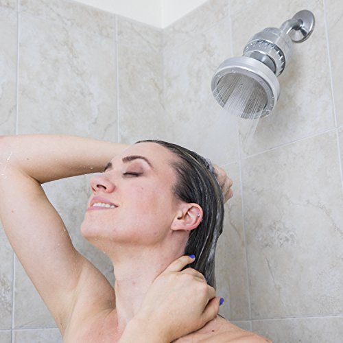 HomeRium 10Stage Shower Filter (Chrome) 3 Replacement Cartridge With