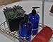 Baire Bottles 16 oz Empty Plastic Bottles with Squeeze Top for Shampoo Bottles, Lotion Bottle, Hand Sanitizer, 6 Pack, Waterproof Labels, PET, BPA Free USA (Blue with Black Disc, Damask Labels)