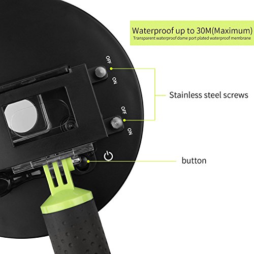 SHOOT Underwater Dome Port Housing for GoPro Hero 4/Hero 3+ Black Camera Diving Transparent Lens 6'' Dome Photography with Waterproof Case Accessories