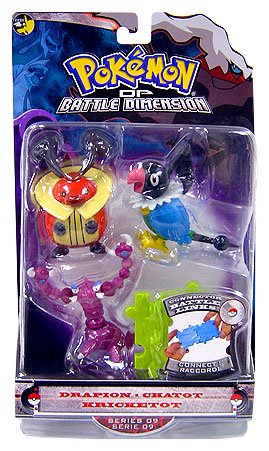 Pokemon Diamond Pearl Series 9 Basic Figure 3Pack Drapion, Chatot Kricketot by Jakks Pacific