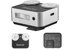 ZENIKO ZA12 Camera Flash Light, Dual-Dial and Lightweight Portability Single-Contact Hot-Shoe Lithium Battery Type-C Charging