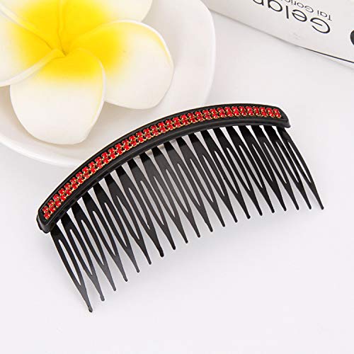 ZOONAI 7Pcs Women Girls Hair Combs with 24 Teeth Hair Clip Rhinestone Wedding Bridal Hair Side Combs Hair Accessories (Straight) - Thumbnail 3