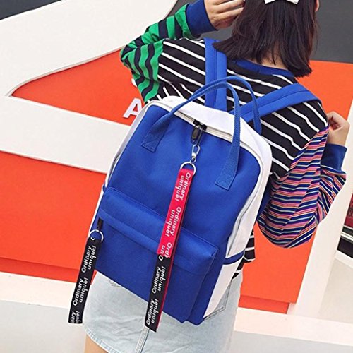 image for Keepfit Leisure Zipper Book Bag, Double Strap Backpack Student Bag Cou