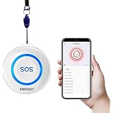 SINGCALL Tuya WiFi Intelligent Healthcare SOS Wireless Caregiver Alert Call Button Alarm for Patient Handicapped Elderly Children Nurse Calling Smart Pager (only Supports 2.4GHz Wi-Fi)