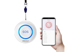 SINGCALL Tuya WiFi Intelligent Healthcare SOS Wireless Caregiver Alert Call Button Alarm for Patient Handicapped Elderly Children Nurse Calling Smart Pager (only Supports 2.4GHz Wi-Fi)