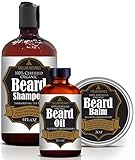 Best Deal of Beard Oil, Beard Balm and Beard Shampoo by Stellar Naturals: 100% Natural and Organic Beard Kit for Grooming and Conditioning a Healthy Beard. Great Gift for Men