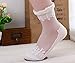Floosum 4 to 6 Pairs Lace Socks Transparent Ultra Thin Fishnet Socks Elastic Short Mesh Sheer Socks for Women