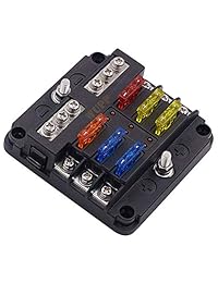 Caja de fusibles con luz LED a prueba de salpicaduras para coche barco marino DC 32V