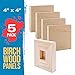 U.S. Art Supply Unfinished Cradled Wood Panels for Painting, 5 Pack of 4x4 inch - Studio Birch Wooden Canvas Boards 3/4