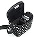 USA GEAR Bridge Camera Bag (Polka Dot) with Protective Neoprene Material, Rain Cover and Adjustable Dividers - Compatible with Nikon Coolpix, Canon PowerShot, Sony Cyber-Shot, Panasonic Lumix and More
