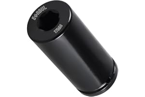 EVRBUL 17mm Harmonic Balancer Socket 1/2" Drive Metric 6 Point Impact Socket Heavy-Duty Deep Well 17mm Crank Bolt Wrench Crank Bolt Removal Tool Compatible with Honda Kia Engines