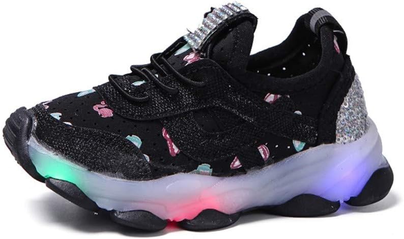 Sameno LED Baby Shoes 1-6 T Light Up Luminous Walking Shoes Jelly Soft Sole Sneakers Gifts for Toddler Boys Girls