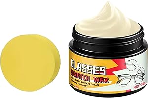 Eyeglass Scratch Remover, 30g Long-Lasting Cleaner, Polisher with Sponge, Eye Glass Scratches Cleaning for Car Fog Watch Scre