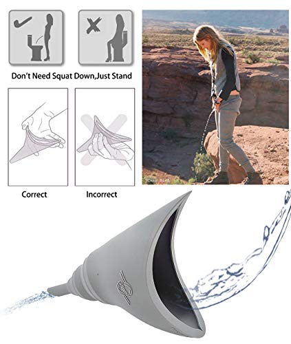 MGFAION 2 Pcs Female Urination Device, Portable Urinal Funnel Silicone Urine Cups, Reusable Pee Funnel for Women Standing Up to Pee, Travel, Camping, Outdoor, Activities