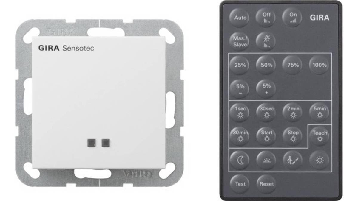 GIRA Sensotec Up Motion Sensor Top Gloss 236603 RW with Remote Control